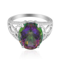 Bague en argent et Topaze Mystique