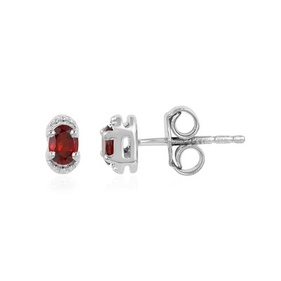 Boucles d'oreilles en argent et Grenat du Mozambique