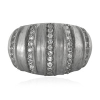 Bague en argent et Topaze blanche
