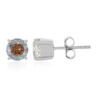 Boucles d'oreilles en argent et Topaze arc-en-ciel