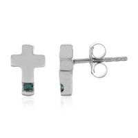 Boucles d'oreilles en argent et Diamant bleu I3