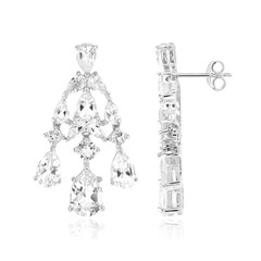 Boucles d'oreilles en argent et Topaze blanche