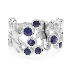 Bague en argent et Saphir bleu