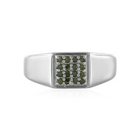 Bague en argent et Diamant vert I3