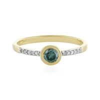 Bague en or et Diamant bleu ciel I4