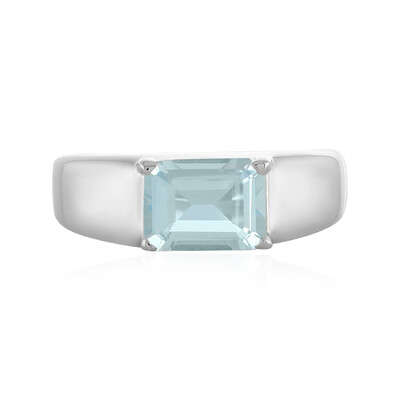 Bague en argent et Topaze bleu ciel