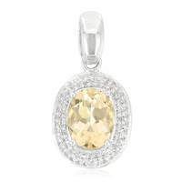 Pendentif en argent et Quartz champagne