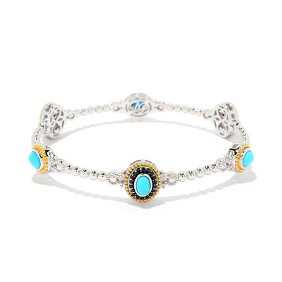 Bracelet en argent et Turquoise Sleeping Beauty (Dallas Prince Designs)