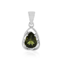 Pendentif en argent et Moldavite