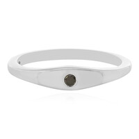 Bague en argent et Diamant noir