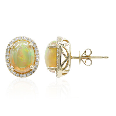 Boucles d'oreilles en or et Opale Welo AAA (CIRARI)