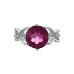 Bague en argent et Fluorite rose du Mexique