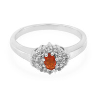 Bague en argent et Opale de feu impériale du Jalisco