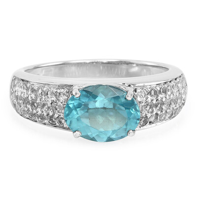Bague en argent et Apatite bleue