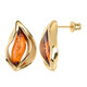 Boucles d'oreilles en argent et Ambre baltique couleur cognac (dagen)