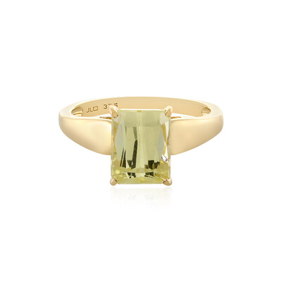 Bague en or et Kunzite jaune canari