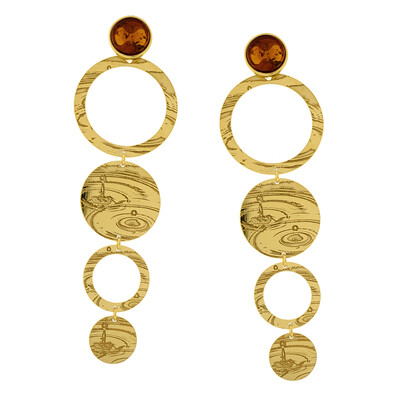 Boucles d'oreilles en argent et Ambre baltique (dagen)