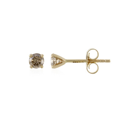 Boucles d'oreilles en or et Diamant chocolat I1
