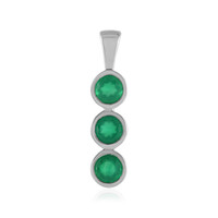 Pendentif en argent et Onyx vert
