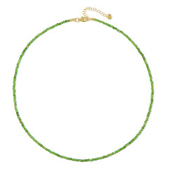 Collier en argent et Diopside de Russie