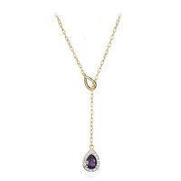 Collier en laiton et Améthyste de Zambie (Juwelo Style)