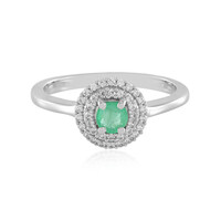 Bague en argent et Emeraude de Colombie