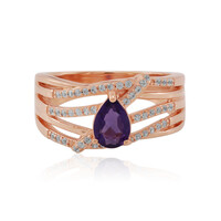 Bague en argent et Améthyste de Zambie
