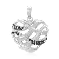Pendentif en argent et Spinelle noir
