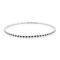 Bracelet en argent et Spinelle noir