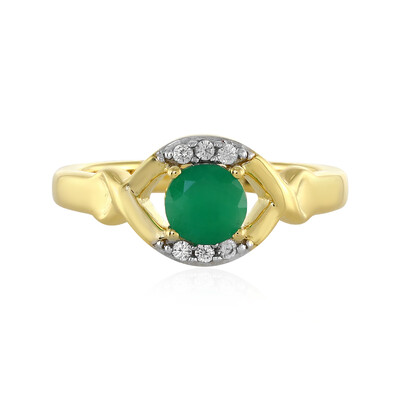 Bague en argent et Emeraude du Brésil