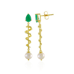 Boucles d'oreilles en argent et Emeraude de Socoto