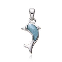 Pendentif en argent et Larimar