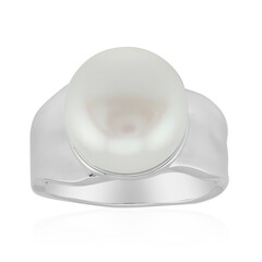 Bague en argent et Perle blanche de culture d'eau douce