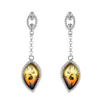 Boucles d'oreilles en argent et Ambre baltique