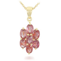 Collier en or et Saphir Padparadscha non chauffé (AMAYANI)