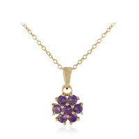 Collier en argent et Améthyste de Zambie