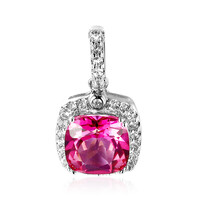 Pendentif en argent et Topaze rose