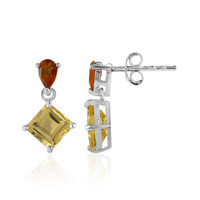 Boucles d'oreilles en argent et Citrine