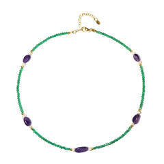 Collier en argent et Onyx vert