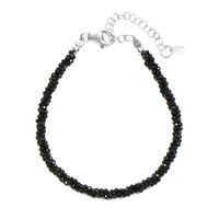 Bracelet en argent et Spinelle noir