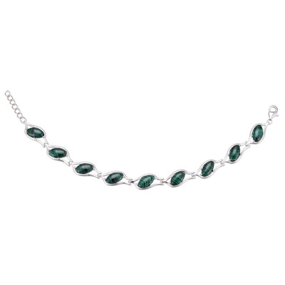 Bracelet en argent et Malachite