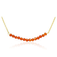 Collier en argent et Agate orange