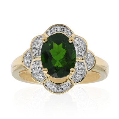 Bague en or et Diopside de Russie