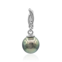 Pendentif en argent et Perle de culture de Tahiti (TPC)