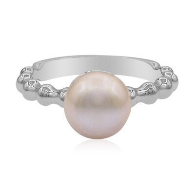 Bague en argent et Perle de culture d'eau douce (TPC)