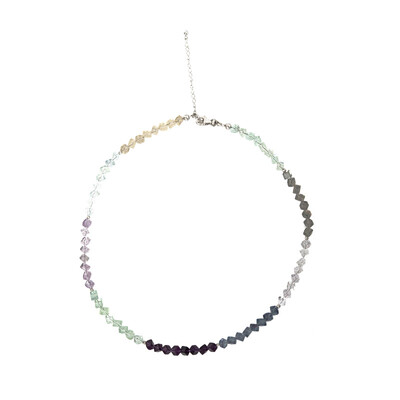Collier en argent et Fluorite