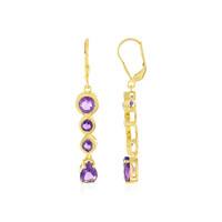 Boucles d'oreilles en argent et Améthyste de Sibérie
