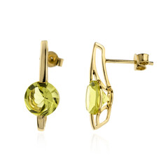 Boucles d'oreilles en or et Citrine jaune citron