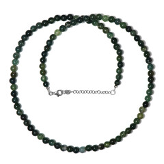 Collier en argent et Agate mousse