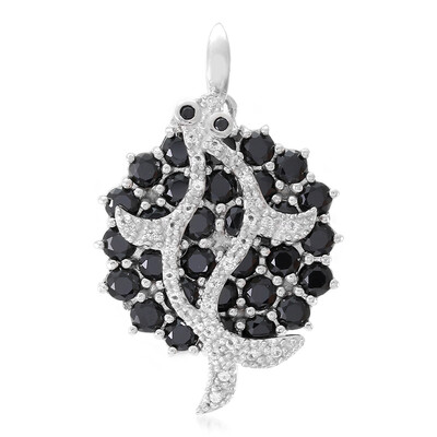 Pendentif en argent et Spinelle noir